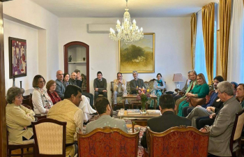 Meeting hosted by Ambassador at India house for Indologists